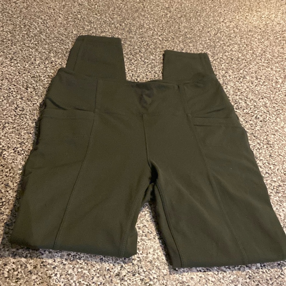 Athleta Olive Green High-Rise Leggings